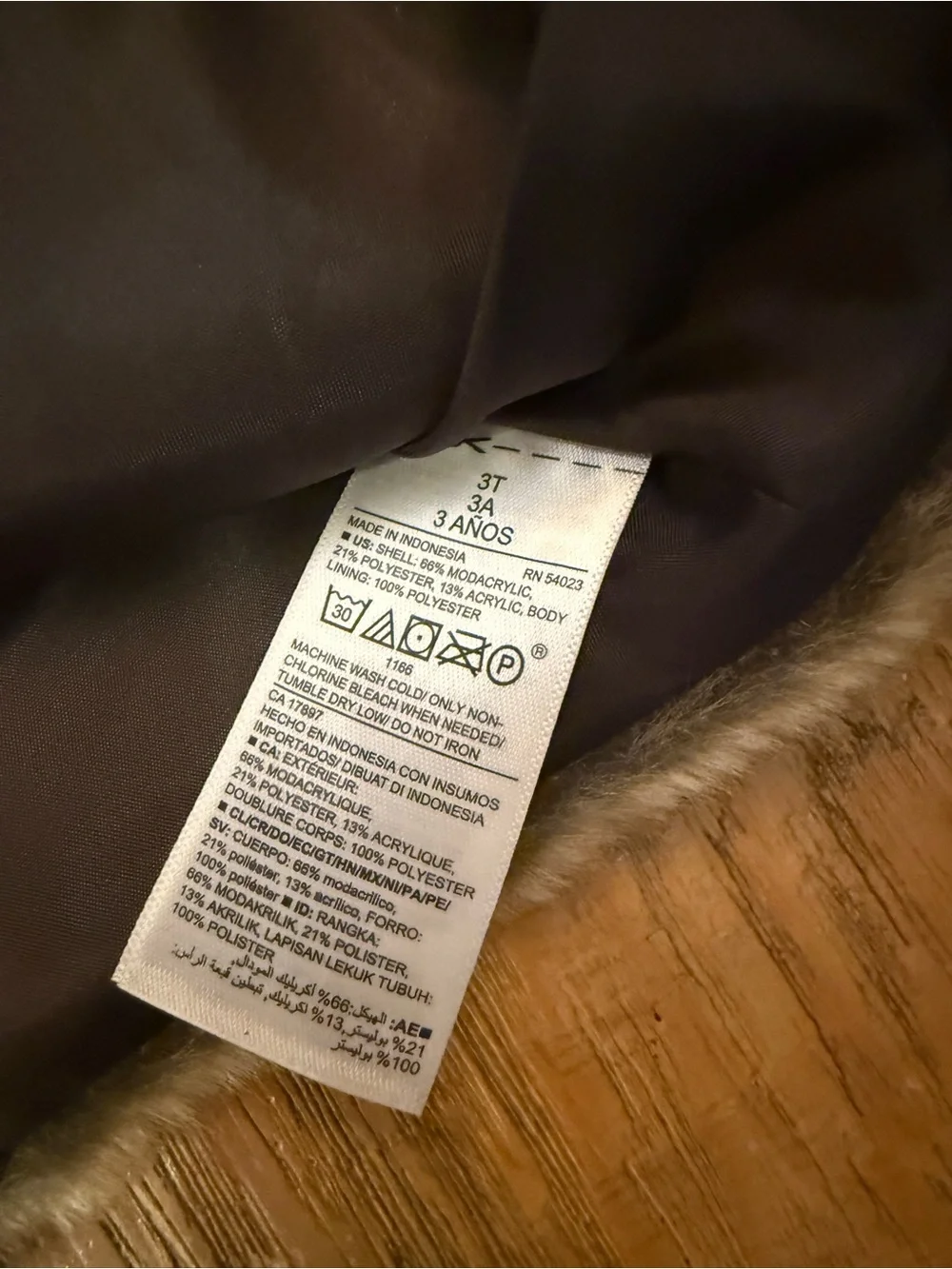 Old Navy Plush Faux Fur Vest in Taupe Brown Size 3T